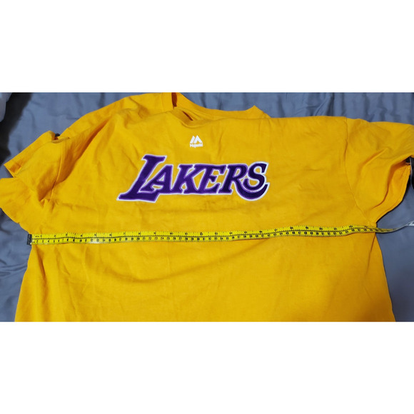 NWT-Majestic Los Angeles Lakers Men’s T-Shirt – Gold – Size XL - Picture 9 of 12